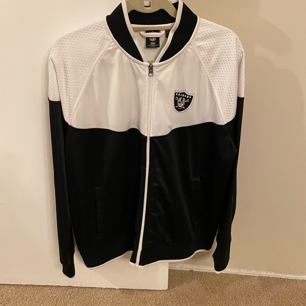 Official Raiders Gear. Black and White Jacket.
